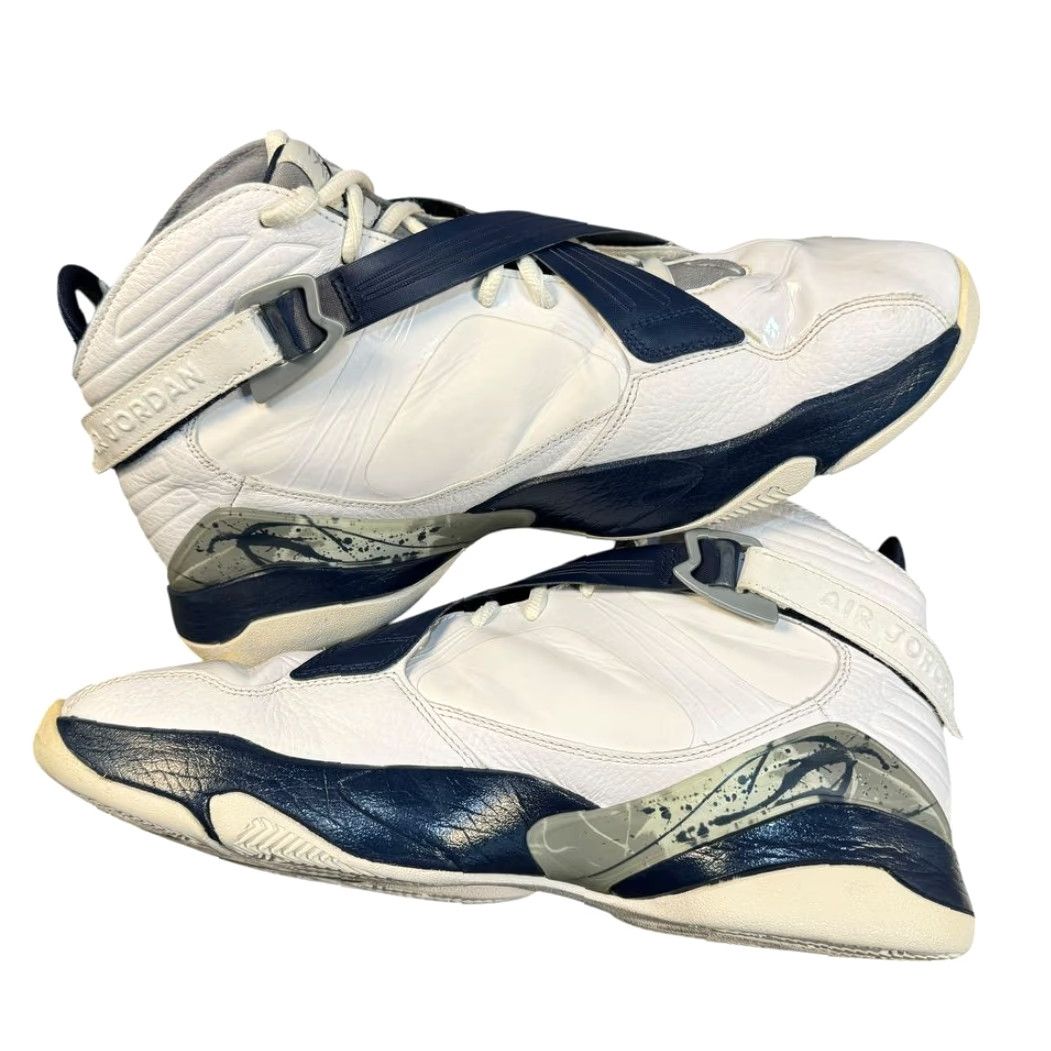 Jordan Brand Nike Air Jordan 8 Retro Men’s 13 Georgetown 2011 White Midnight Navy Basketball Sneaker Size US 13 / EU 46 - 7 Thumbnail