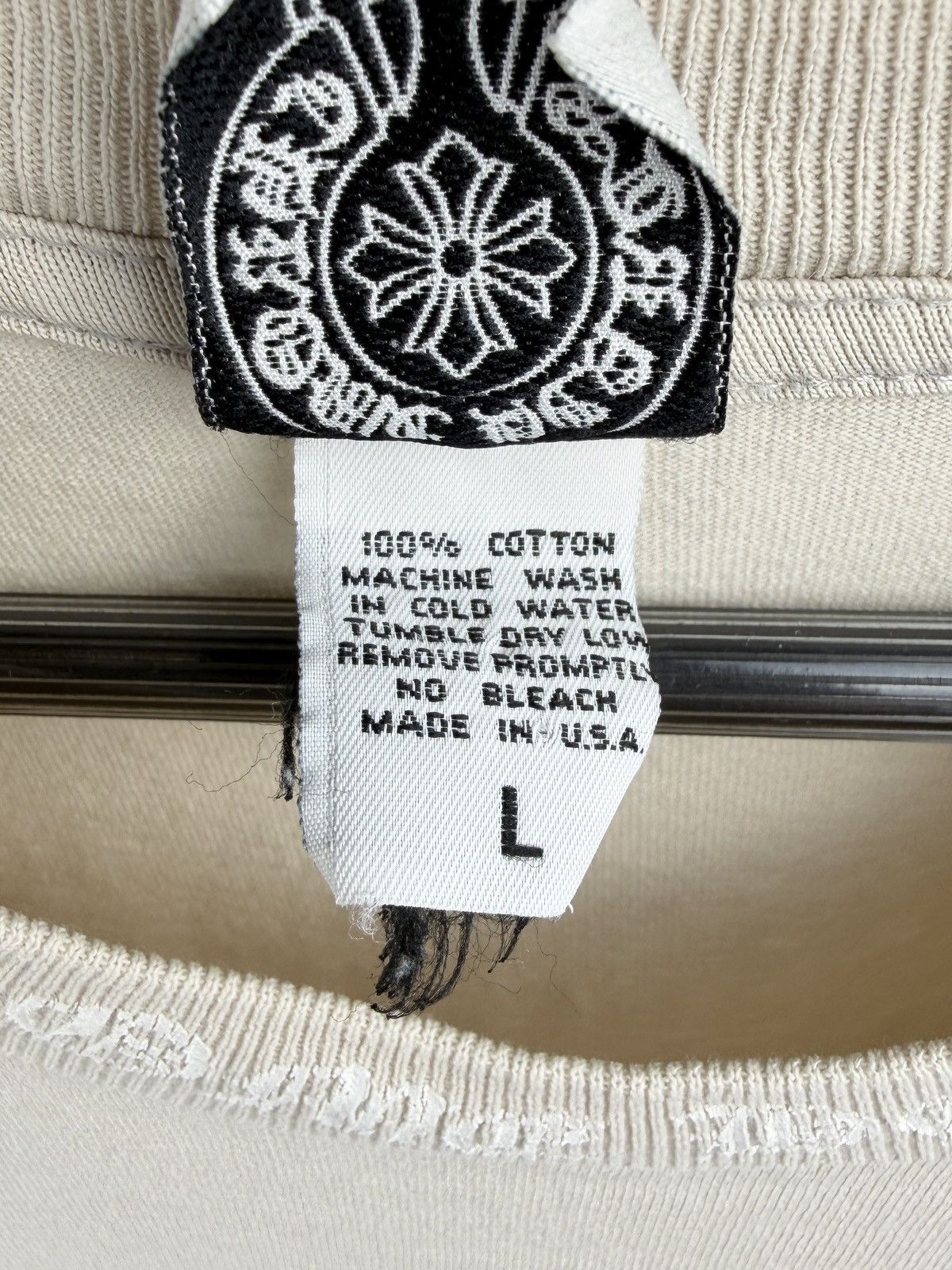 Chrome Hearts Chrome Hearts Vintage Faded Tan Scroll Logo Pocket Tshirt Size US L / EU 52-54 / 3 - 11 Thumbnail
