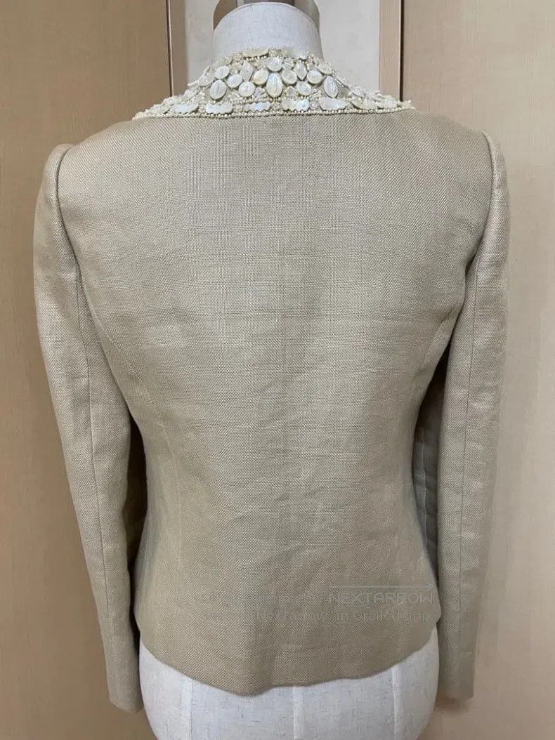 Valentino Valentino Heavy fritillaria nail bead linen coat Size S / US 4 / IT 40 - 3 Thumbnail