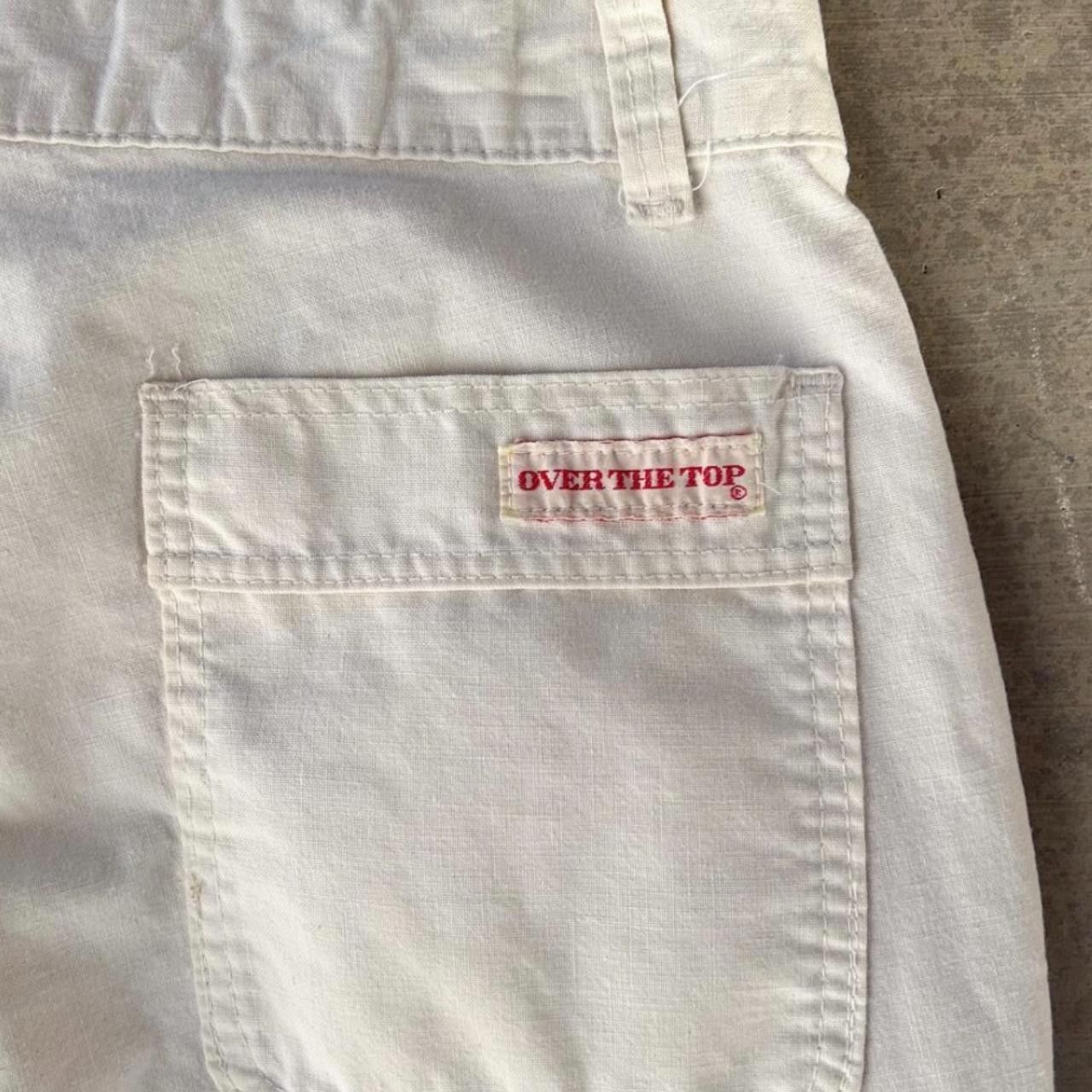 Designer Vintage 80s Flare White Pants Size US 30 / EU 46 - 5 Thumbnail