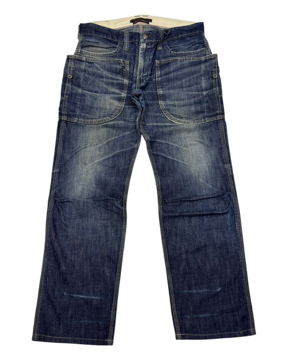 Hysteric Glamour 🔥BLUE WAY MADE IN NIPPON BAGGY JEANS DISTRESSED DENIM RARE Size US 33 - 1 Thumbnail