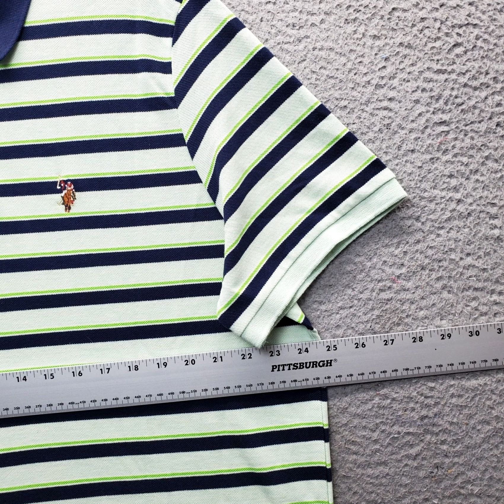 Vintage VINTAGE US Polo Assn. Polo Shirt Mens XL Multi Striped Classic Short Sleeve Flesh Pony Size US XL / EU 56 / 4 - 3 Thumbnail