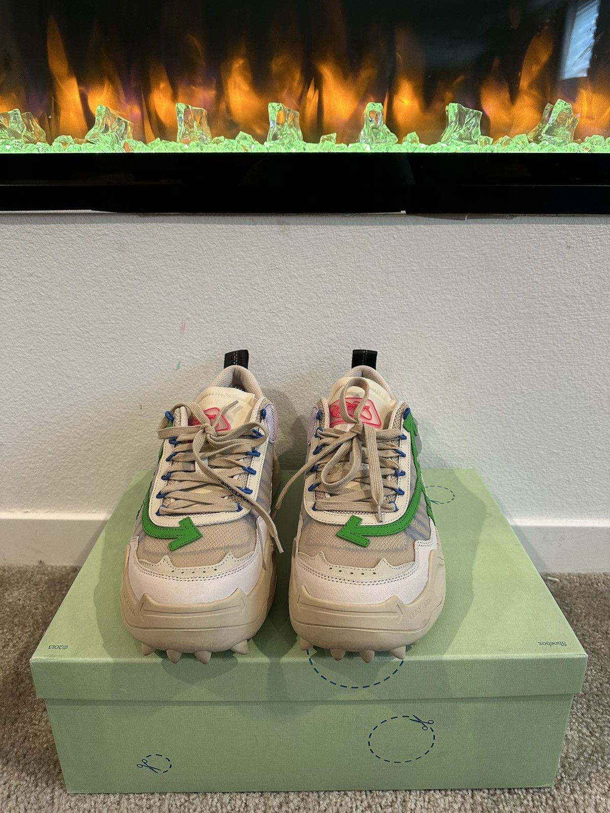 Off-White ODSY 1000 beige green Size US 12 / EU 45 - 2 Thumbnail