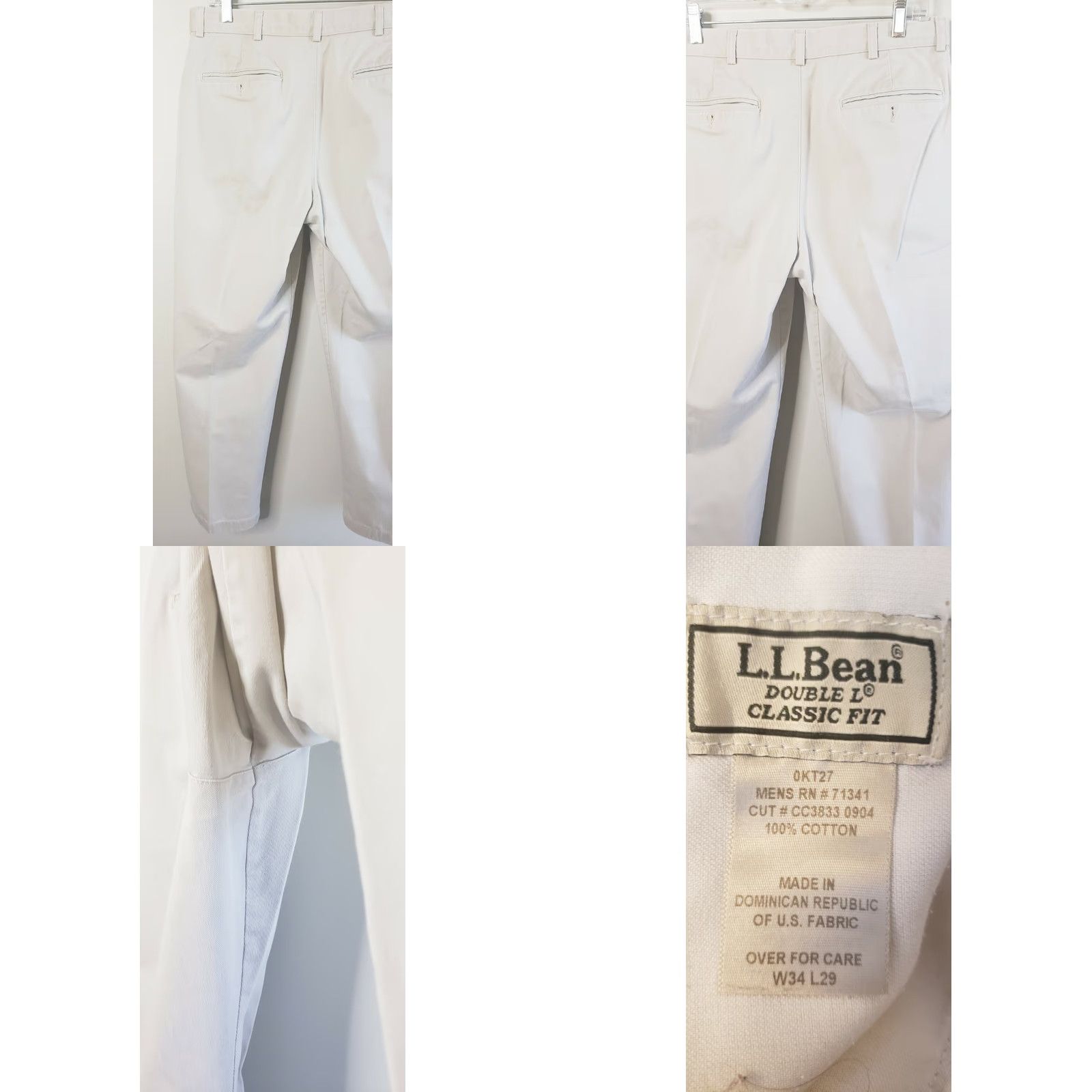 Vintage LL BEAN Double L Classic Fit Beige KHAKI CHINO PANTS MEN'S 34 X 29 Shirt Pants Mens 34 Beige Khaki Classic Fit Chino Retro Vintage? No. Size US 34 / EU 50 - 8 Thumbnail