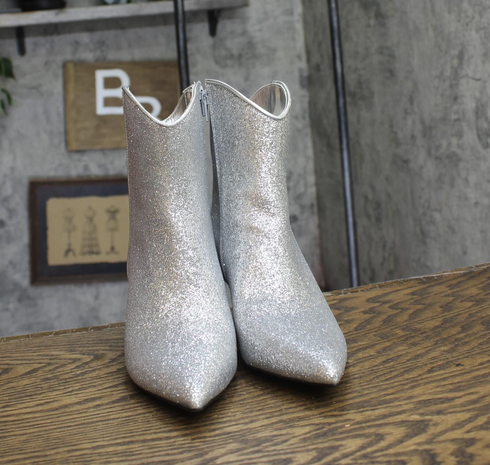 Other Nwt On 34th Booties 10019682200 Silver Glitter Gray 7m Size US 7 / IT 37 - 3 Thumbnail
