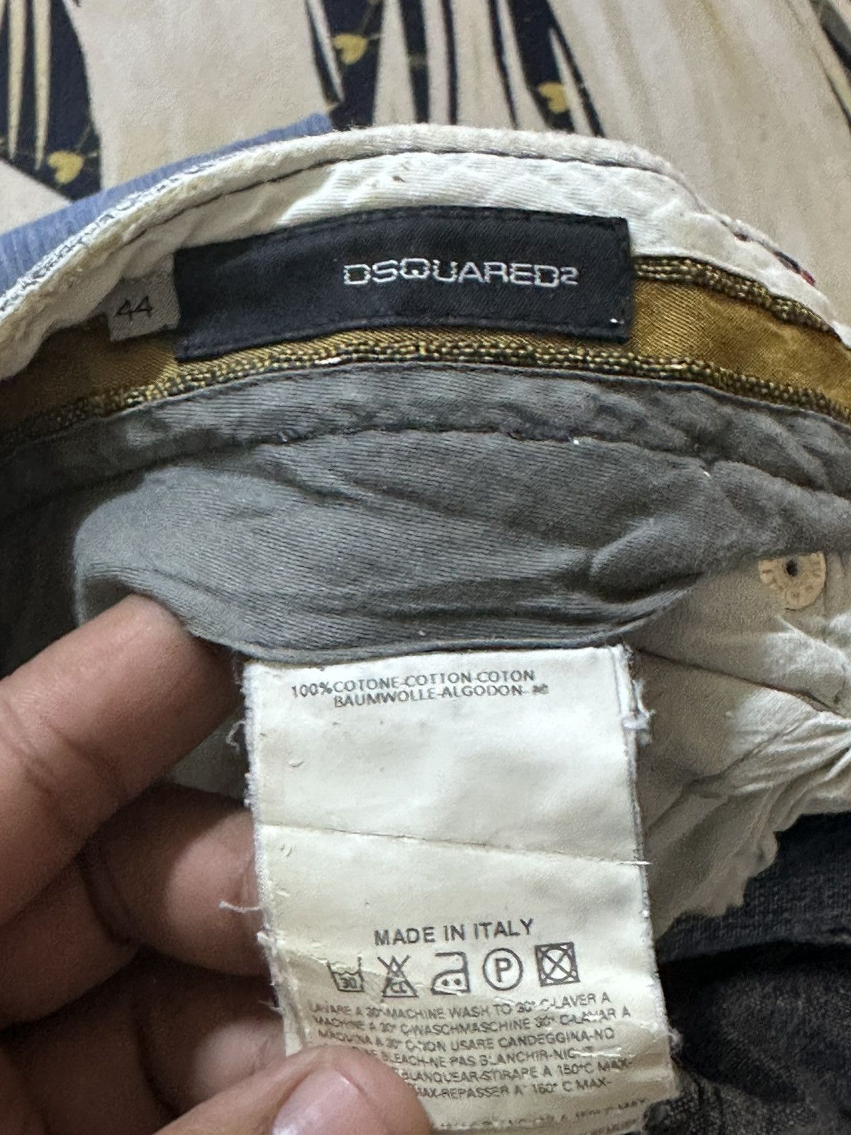 Dsquared2 Vintage Dsquared2 Curve Leg Faded Grunge Distressed Denim Size US 31 - 9 Thumbnail