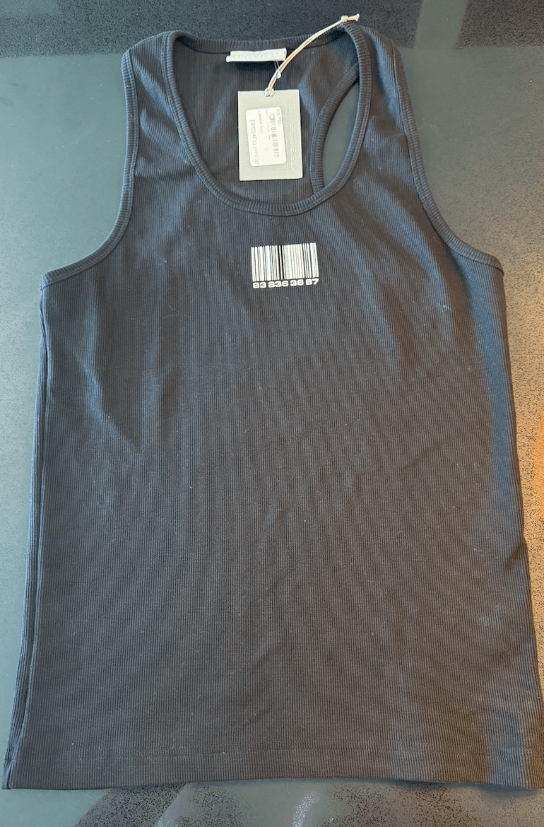 Vetements Black Barcode Tank Top | Grailed