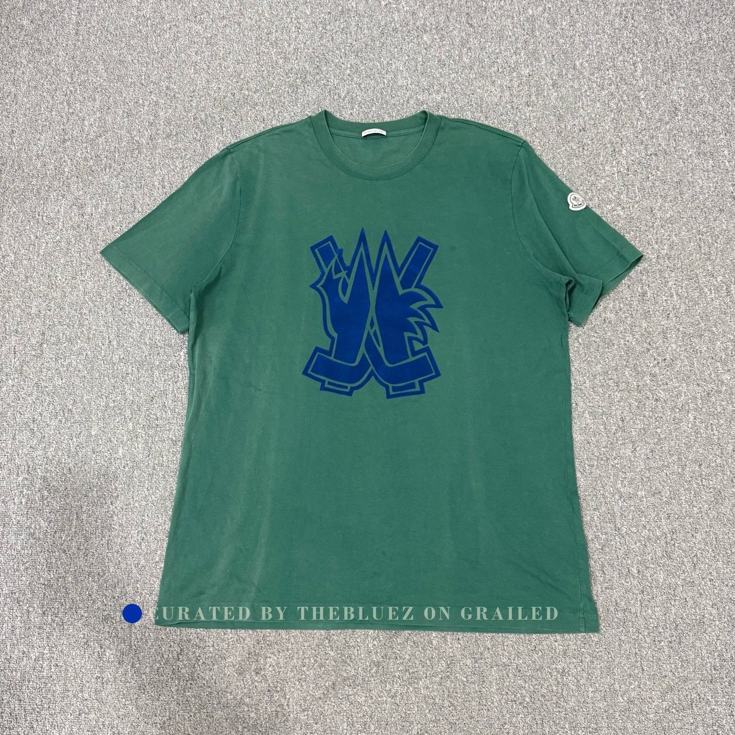 Moncler Moncler Green Logo Short-Sleeve T-Shirt XXL Size US XXL / EU 58 / 5 - 1 Thumbnail