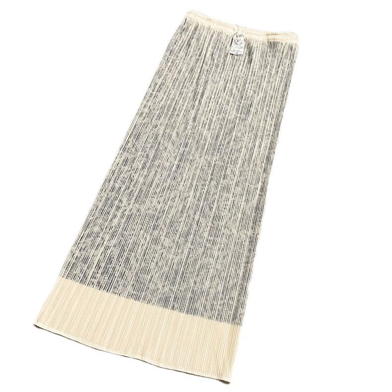 Issey Miyake Issey Miyake size:1 Long half skirt with blue and white po Size 22" - 4 Thumbnail