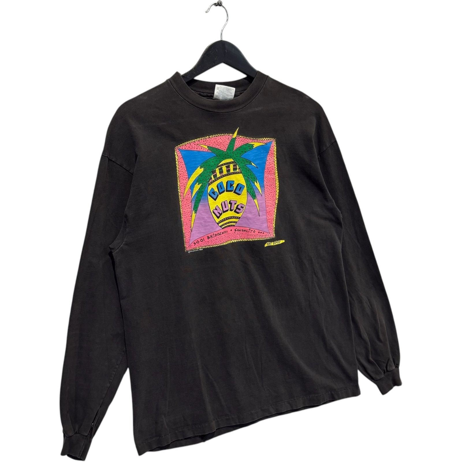 Hanes Vintage Coco Nuts Sausalito Souvenir Long Sleeve 90s Large Size US L / EU 52-54 / 3 - 4 Thumbnail