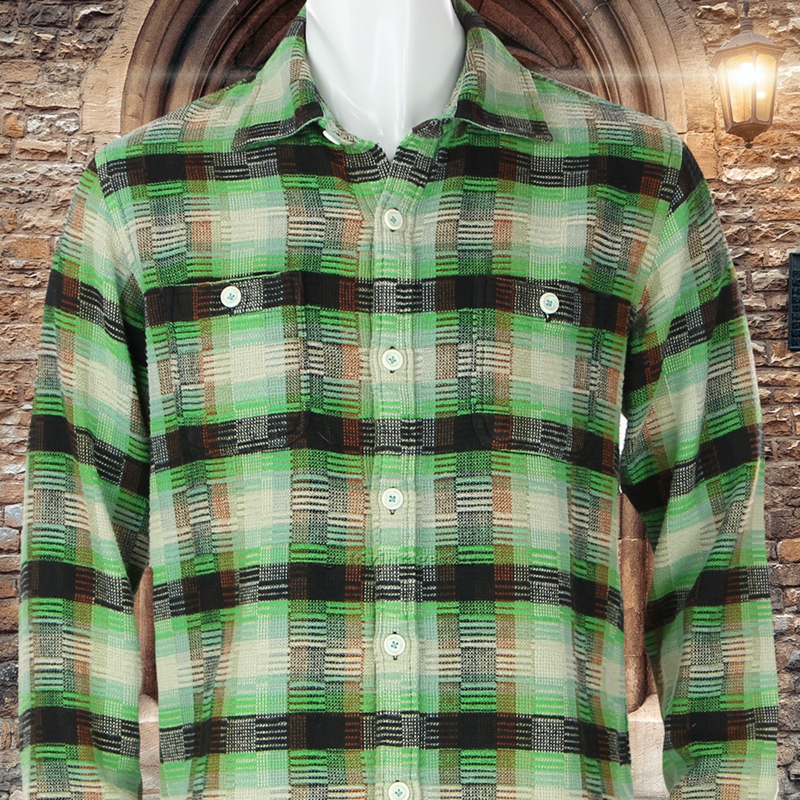 Other Men's Generic Youth Plaid Flannel Button Down Shirt M Size US M / EU 48-50 / 2 - 3 Thumbnail