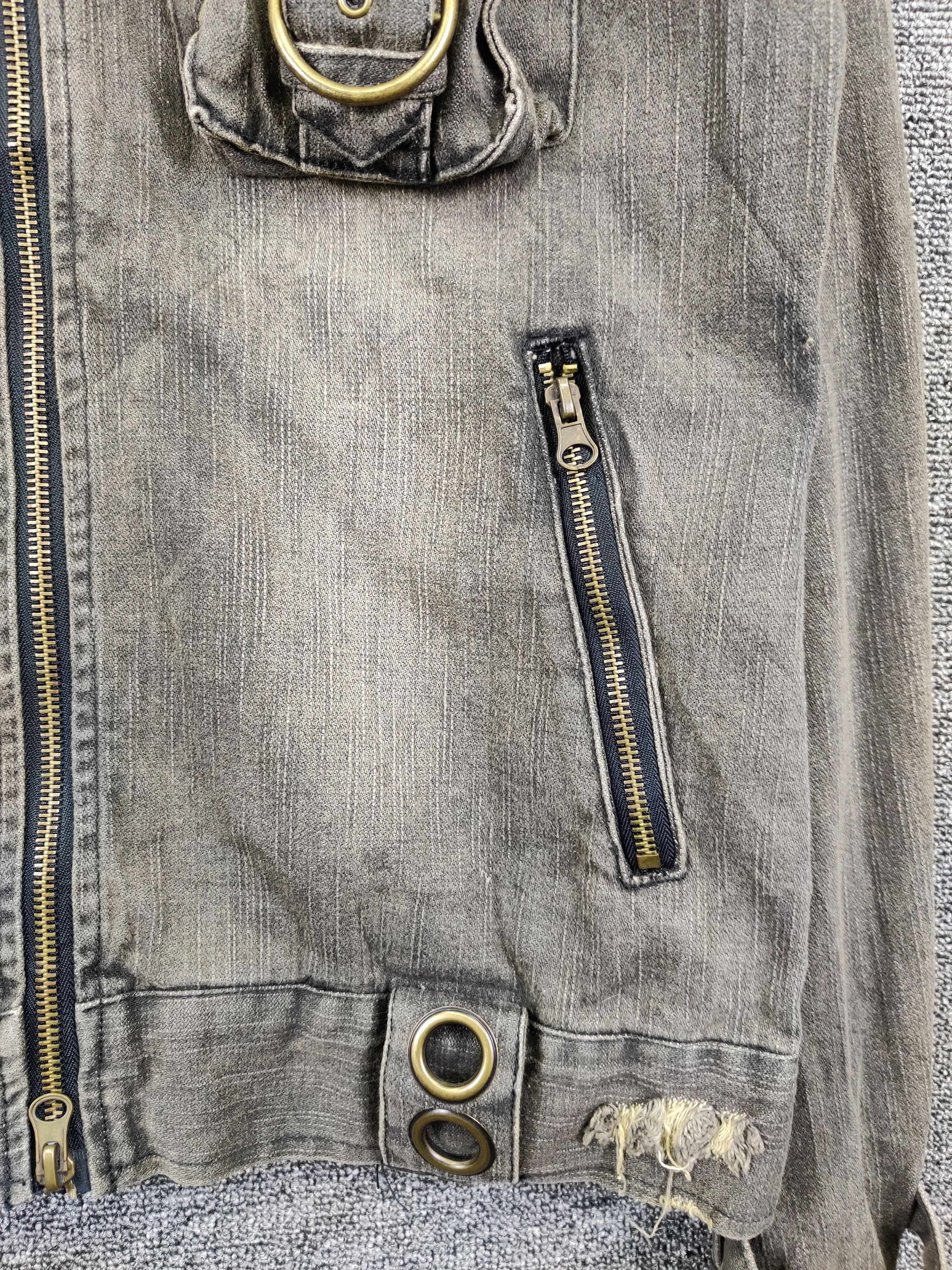 In The Attic Vintage In The Attic Gothic Bondage Punk Denim Jacket Size US M / EU 48-50 / 2 - 12 Thumbnail