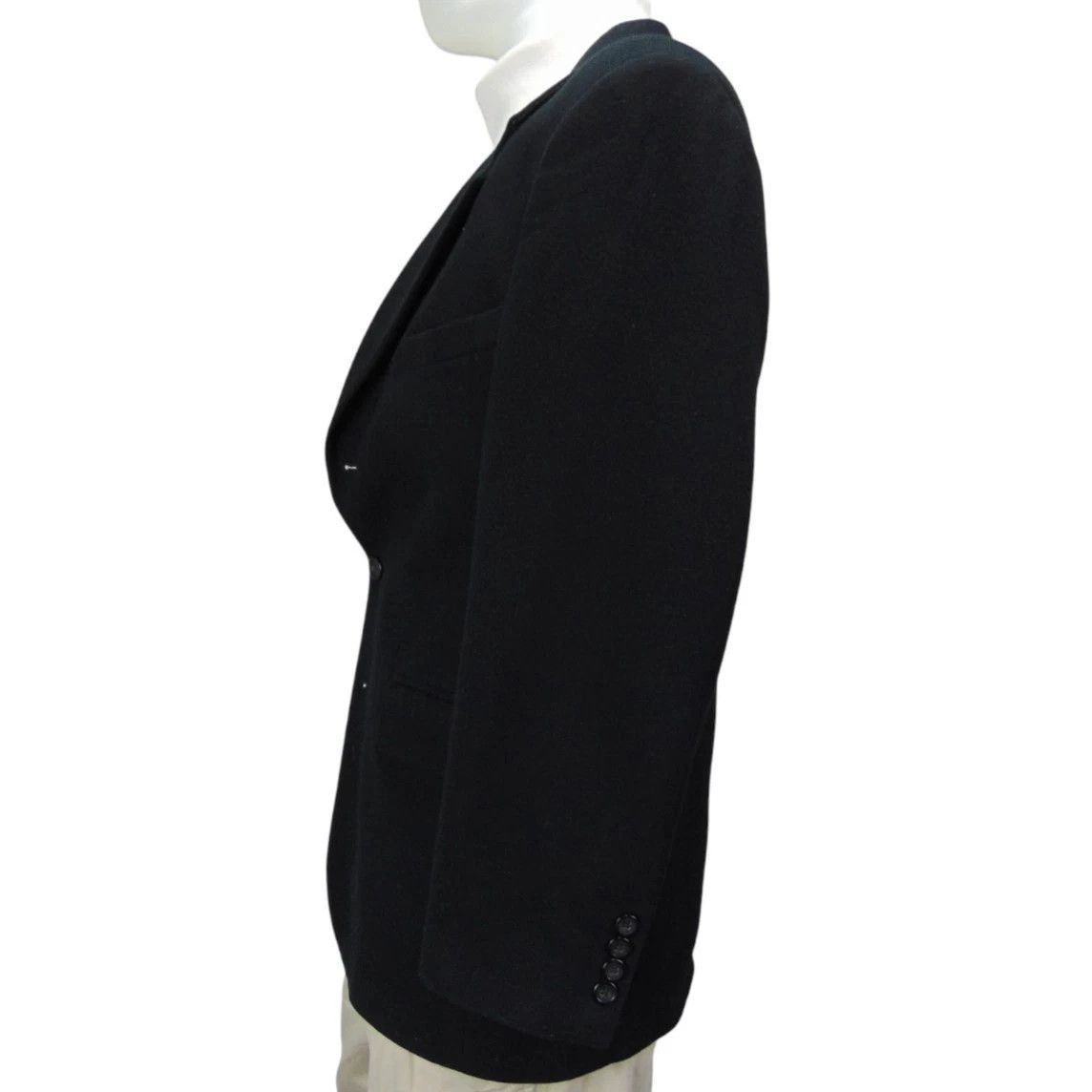 Oscar De La Renta Oscar de la Renta Cashmere Blend Blazer Black 42R Size 42R - 2 Thumbnail