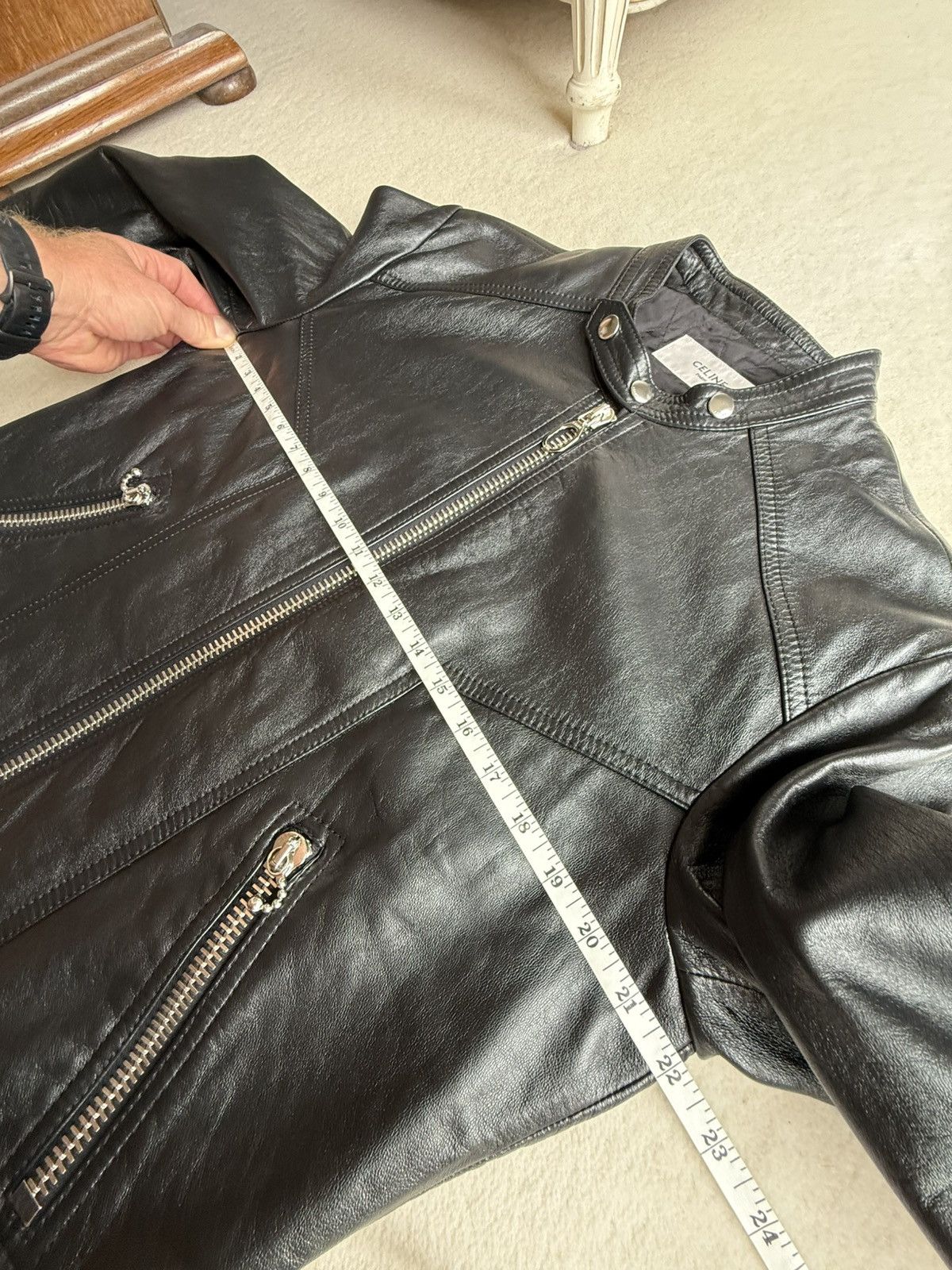 Celine $5.7k FW24 Celine Cafe Racer blouson leather jacket Hedi 52 Size US L / EU 52-54 / 3 - 6 Thumbnail