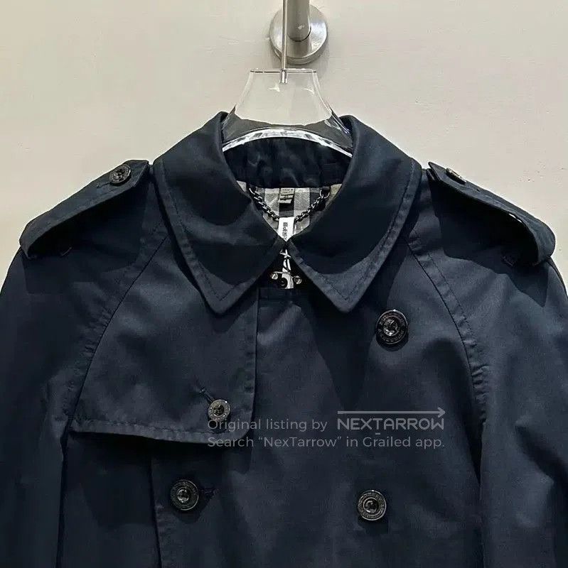 Burberry Burberry Long Black Cotton Double-Breasted Trench Coat. Size L / US 10 / IT 46 - 3 Thumbnail