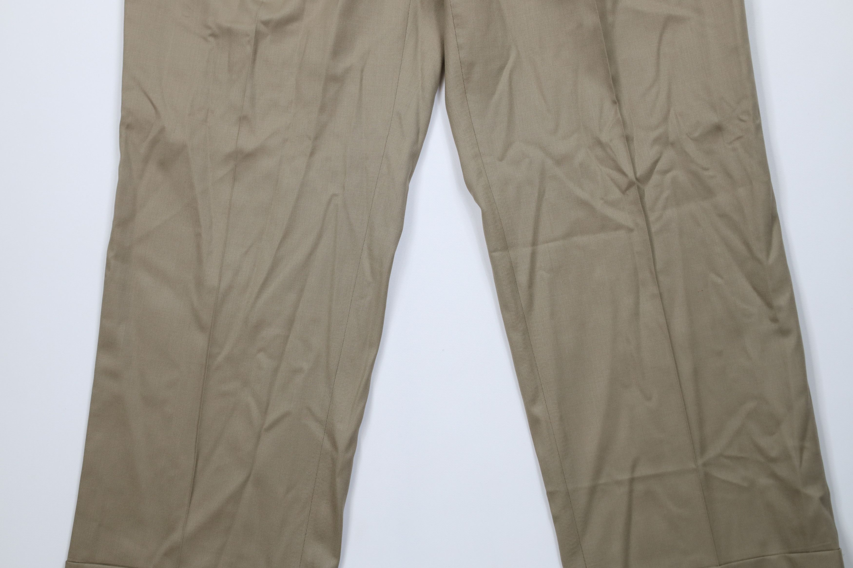 Polo Ralph Lauren Vintage 90s Ralph Lauren Wool Cashmere Wide Leg Chino Pants Size US 34 / EU 50 - 3 Thumbnail