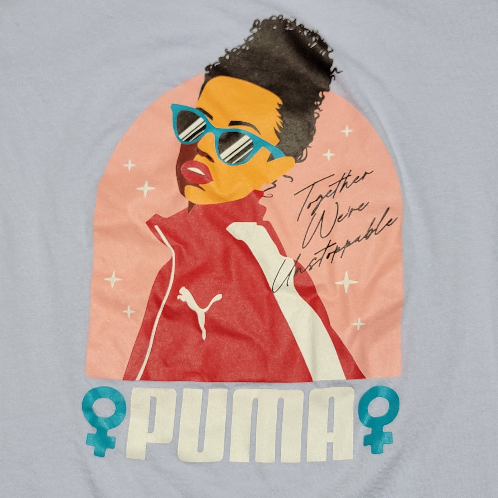 Puma Puma Lavender Tee "Together We're Unstoppable" - Size Medium Size M / US 6-8 / IT 42-44 - 2 Thumbnail