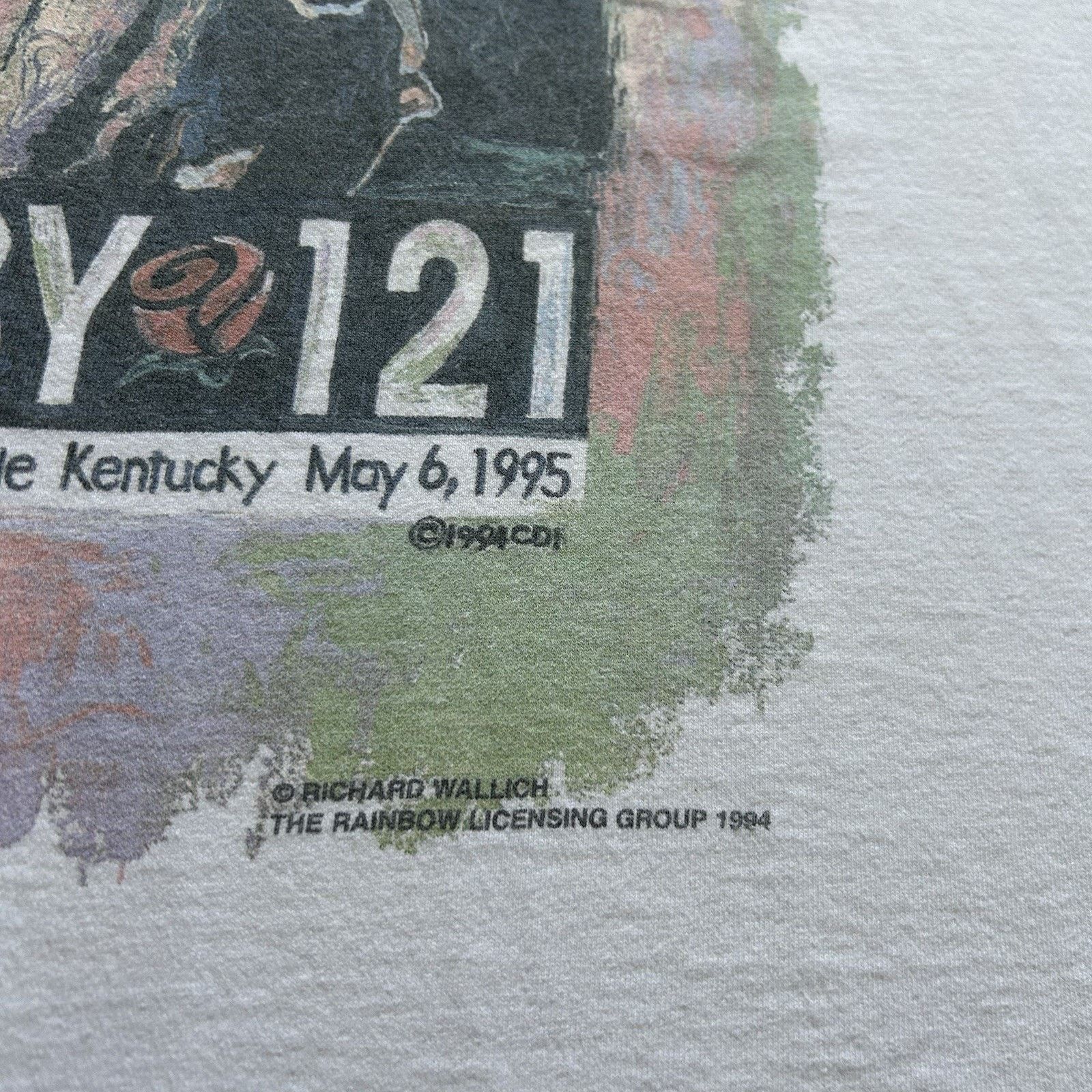 Fruit Of The Loom Vintage 1995 Kentucky Derby T Shirt Large 90s Horse Racing Size US L / EU 52-54 / 3 - 3 Thumbnail