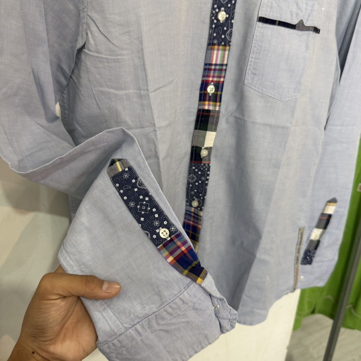 Japanese Brand Consumers guide patchwork button up shirt Size US M / EU 48-50 / 2 - 3 Thumbnail