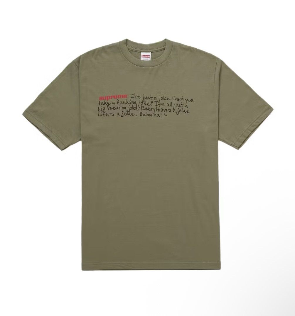 Supreme FW25 Supreme Joke Tee Olive Size US XL / EU 56 / 4 - 3 Thumbnail