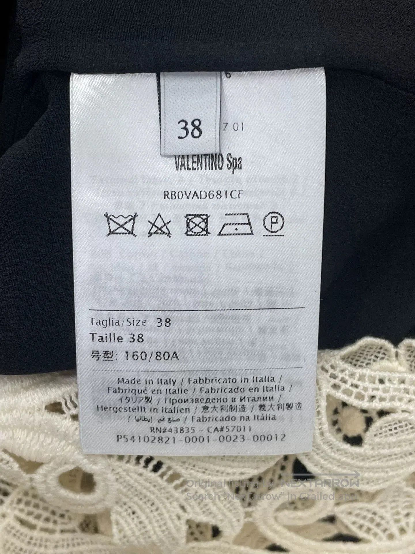 Valentino Valentino Black White Lace Dress. Size US 38 / EU 54 - 5 Thumbnail
