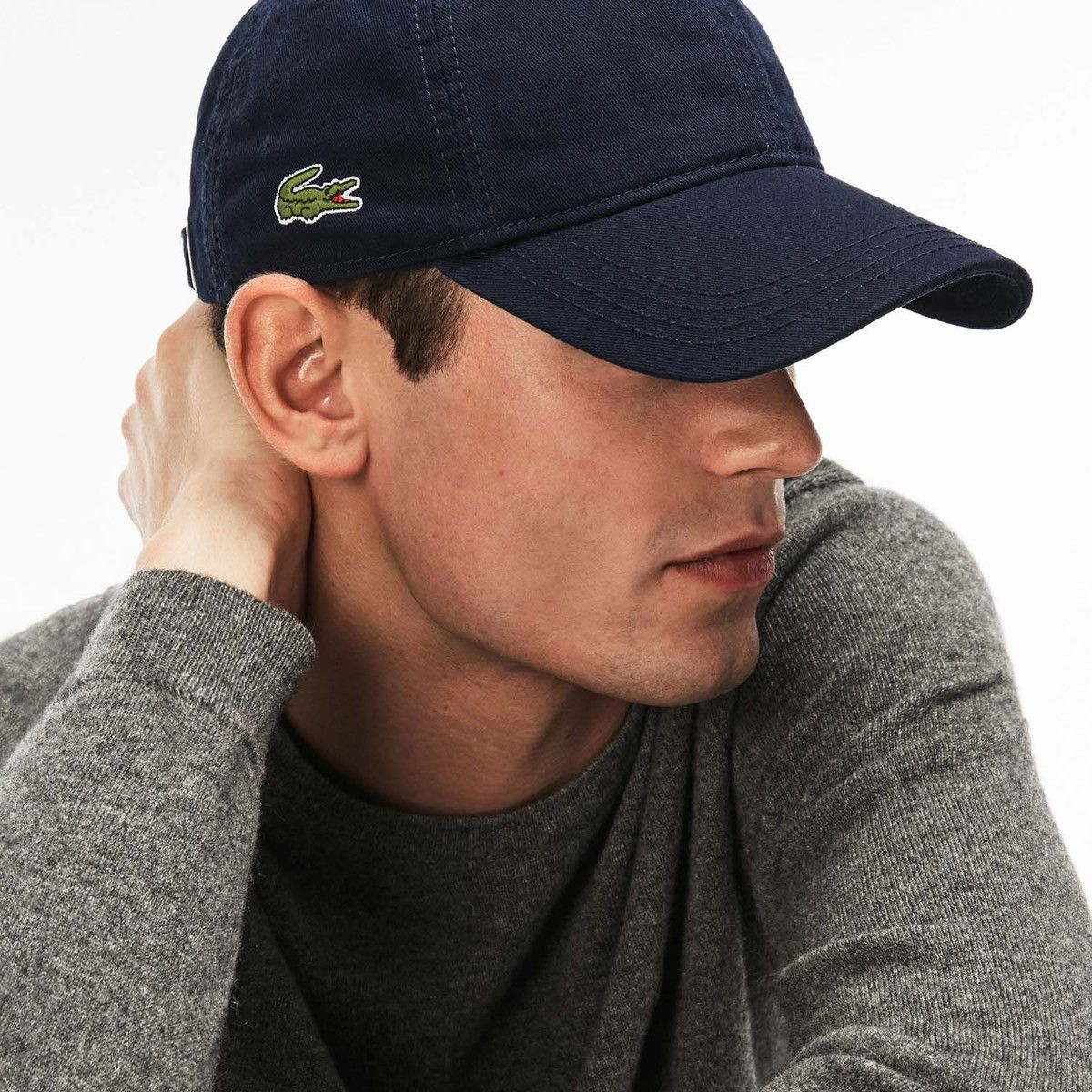 Lacoste NWT Lacoste Navy Blue Cotton Cap One Size Size ONE SIZE - 2 Thumbnail