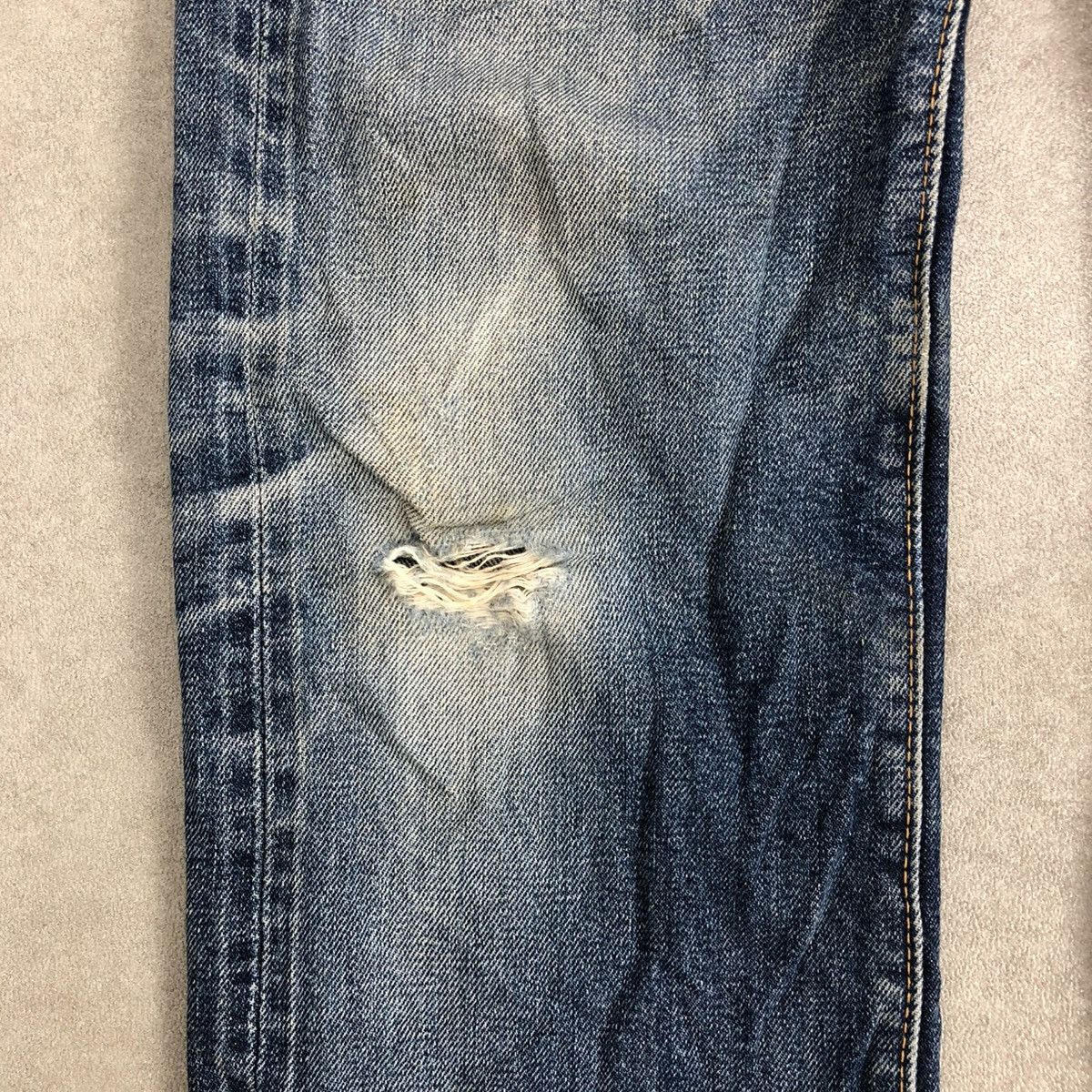 Japanese Brand 🇯🇵 Vintage Resolute 710 Japan Distressed Faded Selvedge Jeans Size US 30 / EU 46 - 8 Thumbnail
