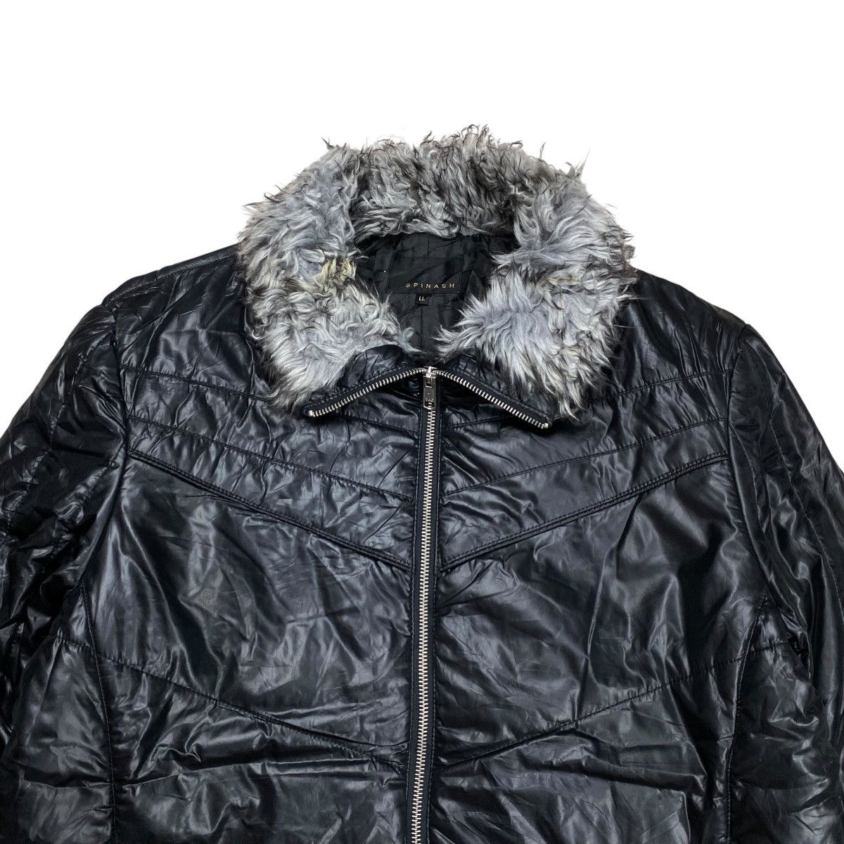 If Six Was Nine × Japanese Brand × Le Grande Bleu (L.G.B.) Spinash Fur Padded Bikers Jacket Size US L / EU 52-54 / 3 - 2 Thumbnail