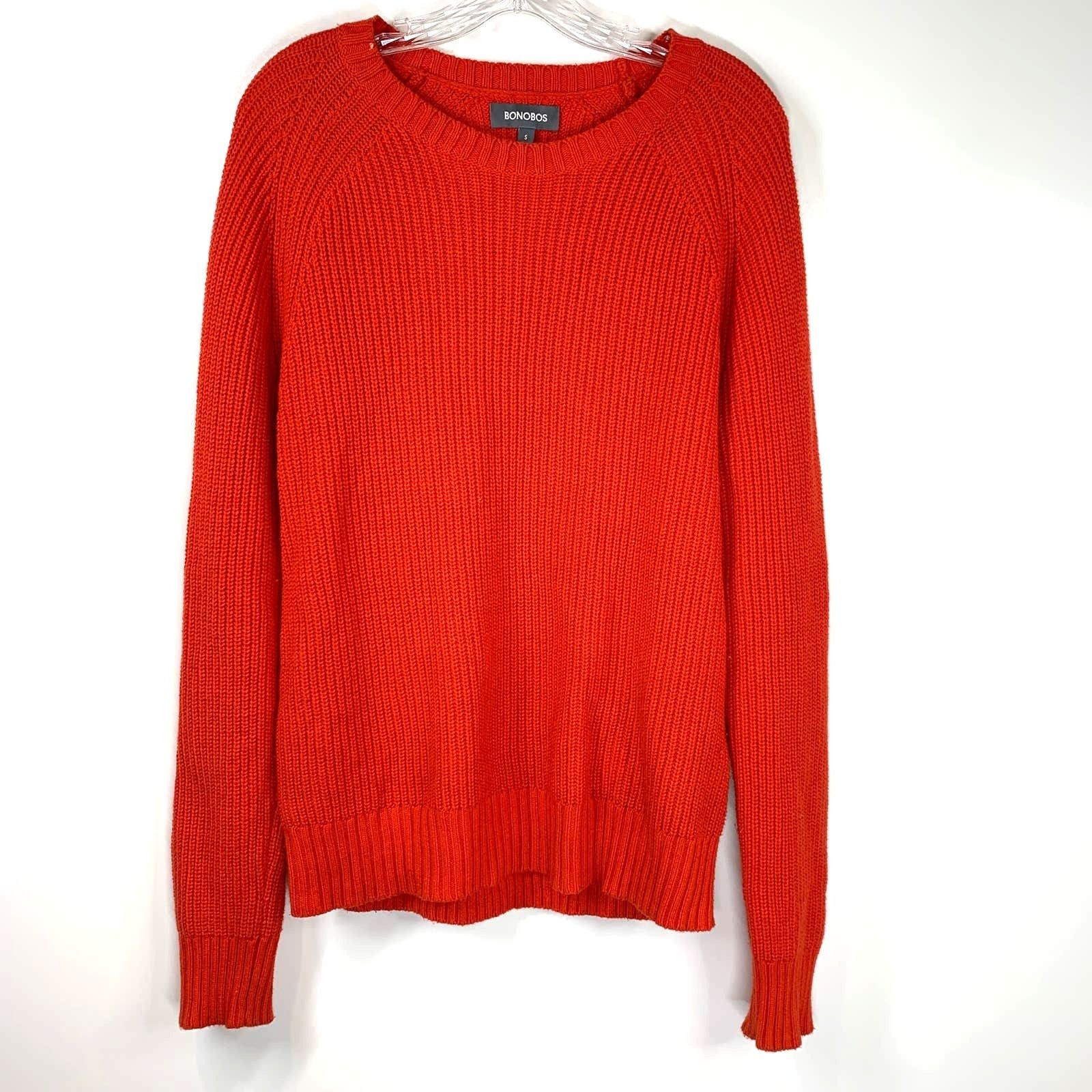 Bonobos Bonobos Slim Fit Cotton & Cashmere Sweater Crewneck Red Size US S / EU 44-46 / 1 - 2 Thumbnail