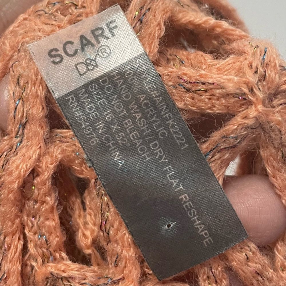 Other Mauve Pink Knit Fringe Infinity Scarf Size ONE SIZE - 3 Thumbnail