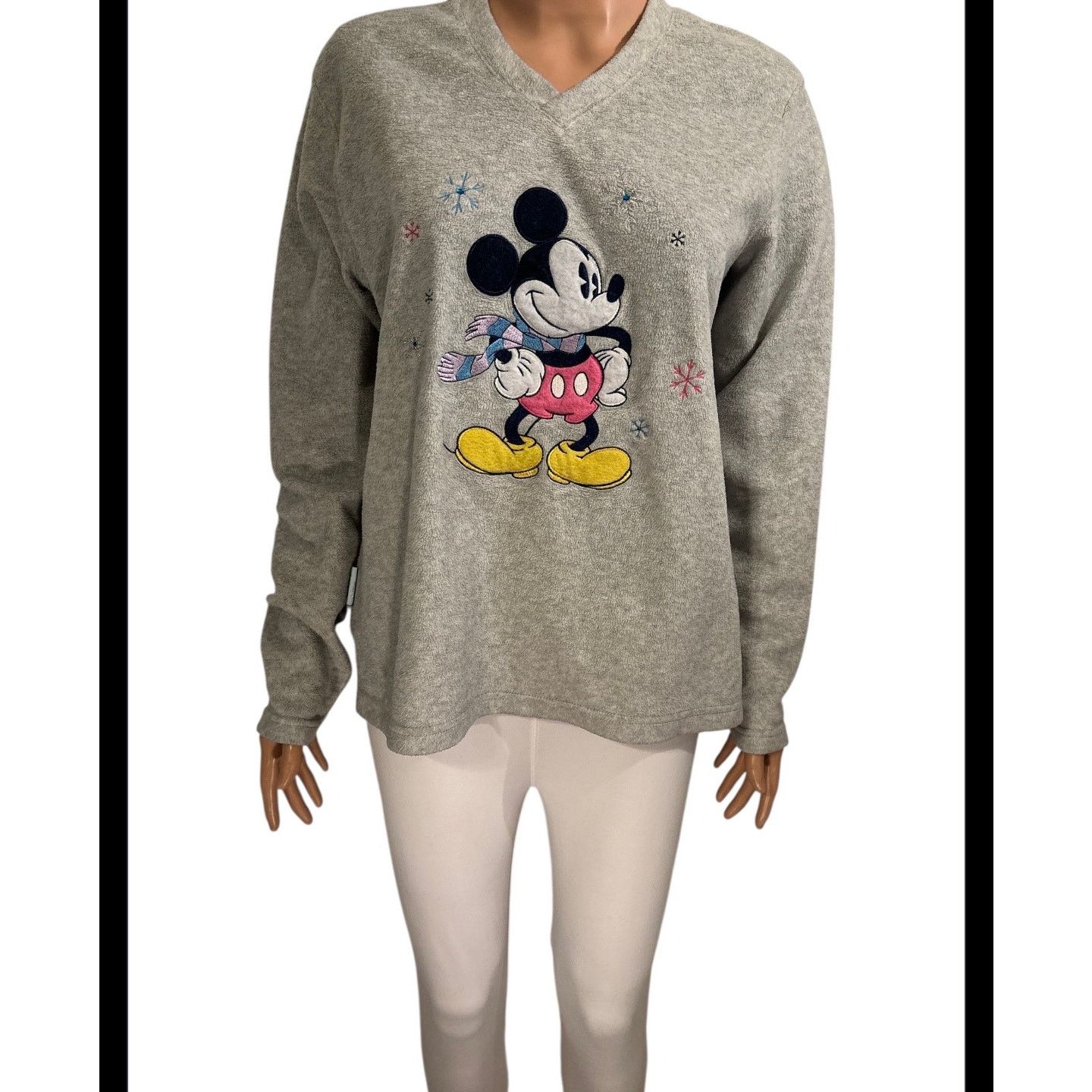 Disney Mickey Mouse Fleece Sweatshirt Size Large Size L / US 10 / IT 46 - 3 Thumbnail
