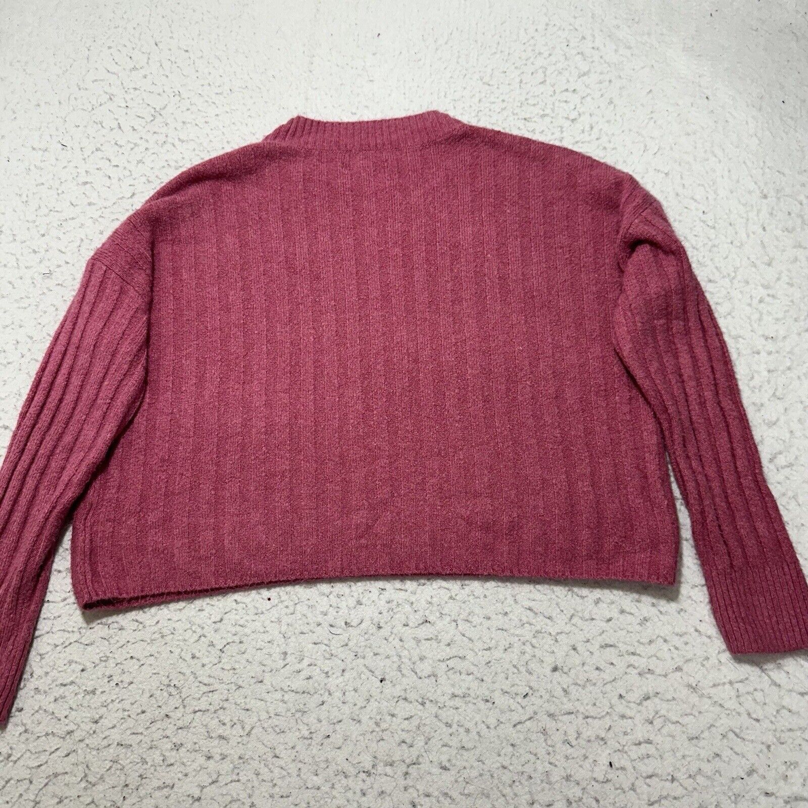 American Eagle Outfitters American Eagle XS Cropped Crewneck Sweater Pink Knit Size XS / US 0-2 / IT 36-38 - 10 Thumbnail