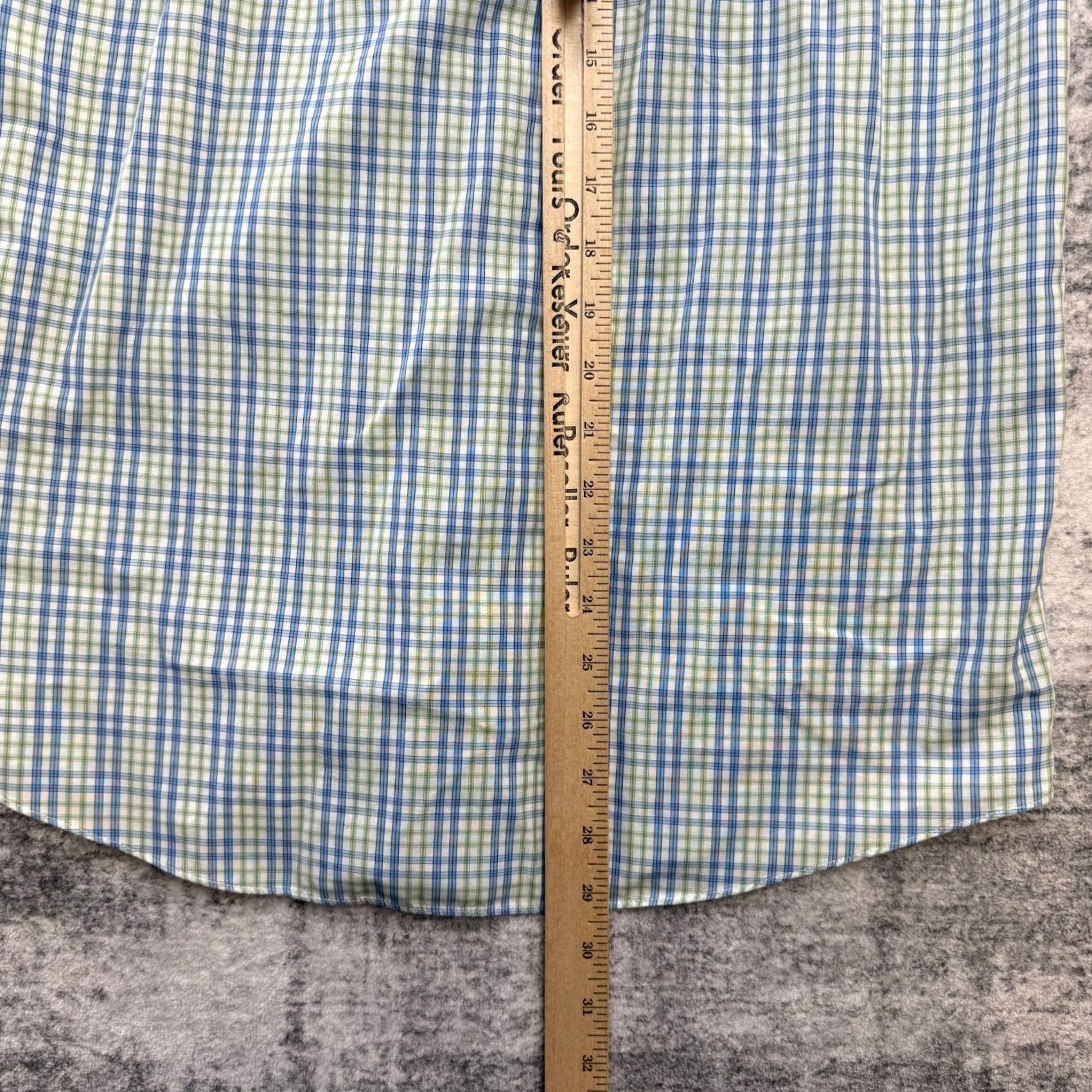 Vintage L.L. Bean Shirt Mens Small Blue Green Plaid Wrinkle Resistant Button-Up Collared Short Sleeve Size US S / EU 44-46 / 1 - 6 Thumbnail