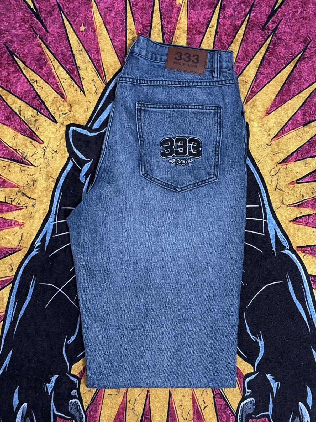 Half Evil HALF EVIL 333 BLUE WASHED DENIM Size US 34 / EU 50 - 1 Thumbnail