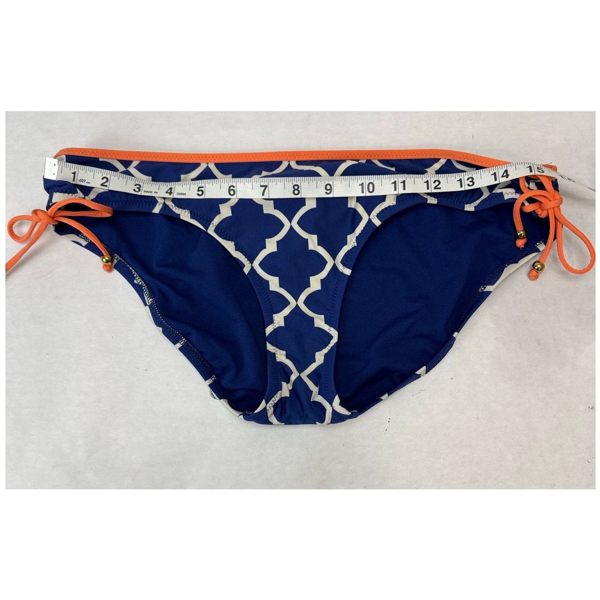 Cremieux Cremieux Bikini Bottoms - Gold Beads - Blue Orange White - L Size ONE SIZE - 3 Thumbnail