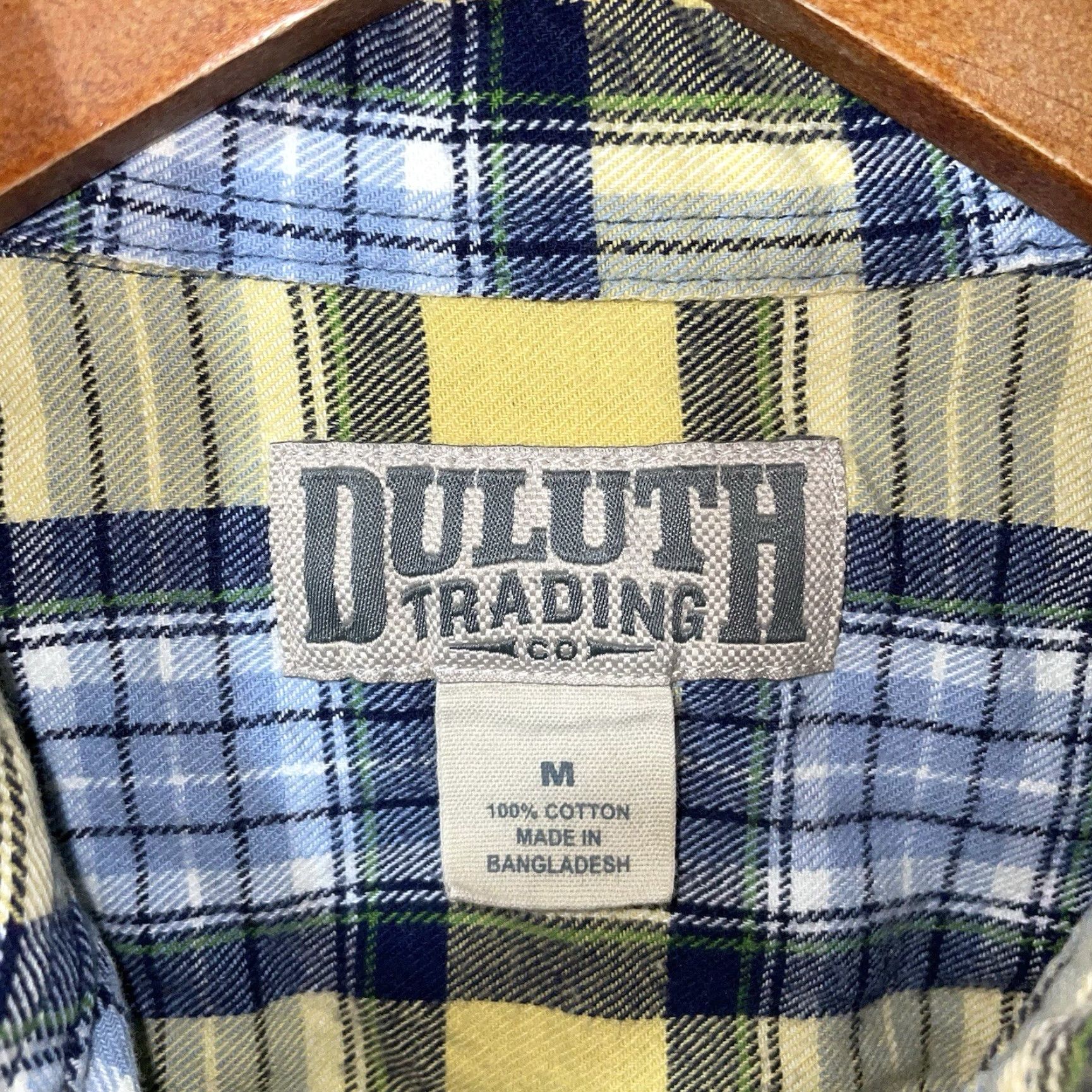 CO Duluth Yellow Plaid Cotton 3/4 Sleeve Button-Down Flannel Shirt Mens Size M Size US M / EU 48-50 / 2 - 4 Thumbnail