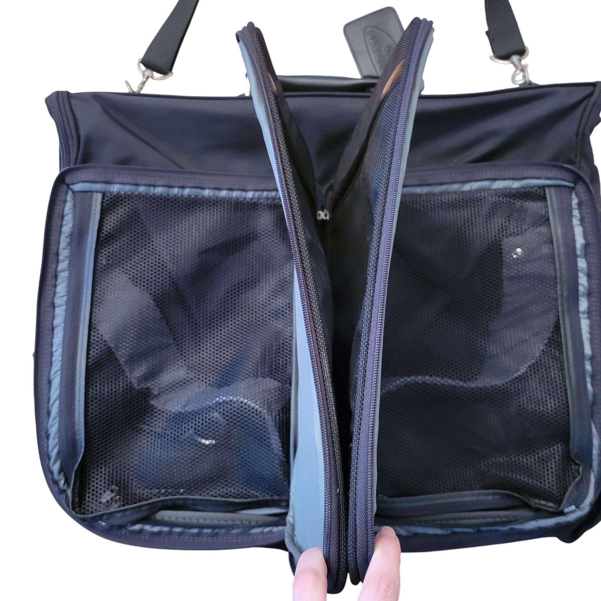 Samsonite Black Nylon Garment Bag Shoulder Strap Overnight C
