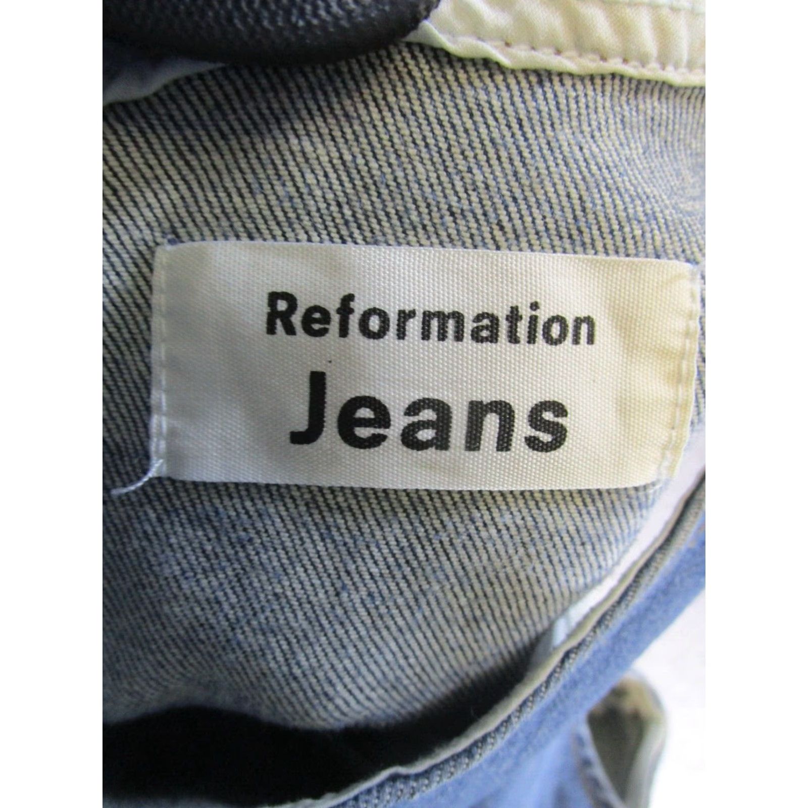 Reformation Reformation Womens Blue Denim Zinnia Dress Size 27" / US 4 / IT 40 - 3 Thumbnail