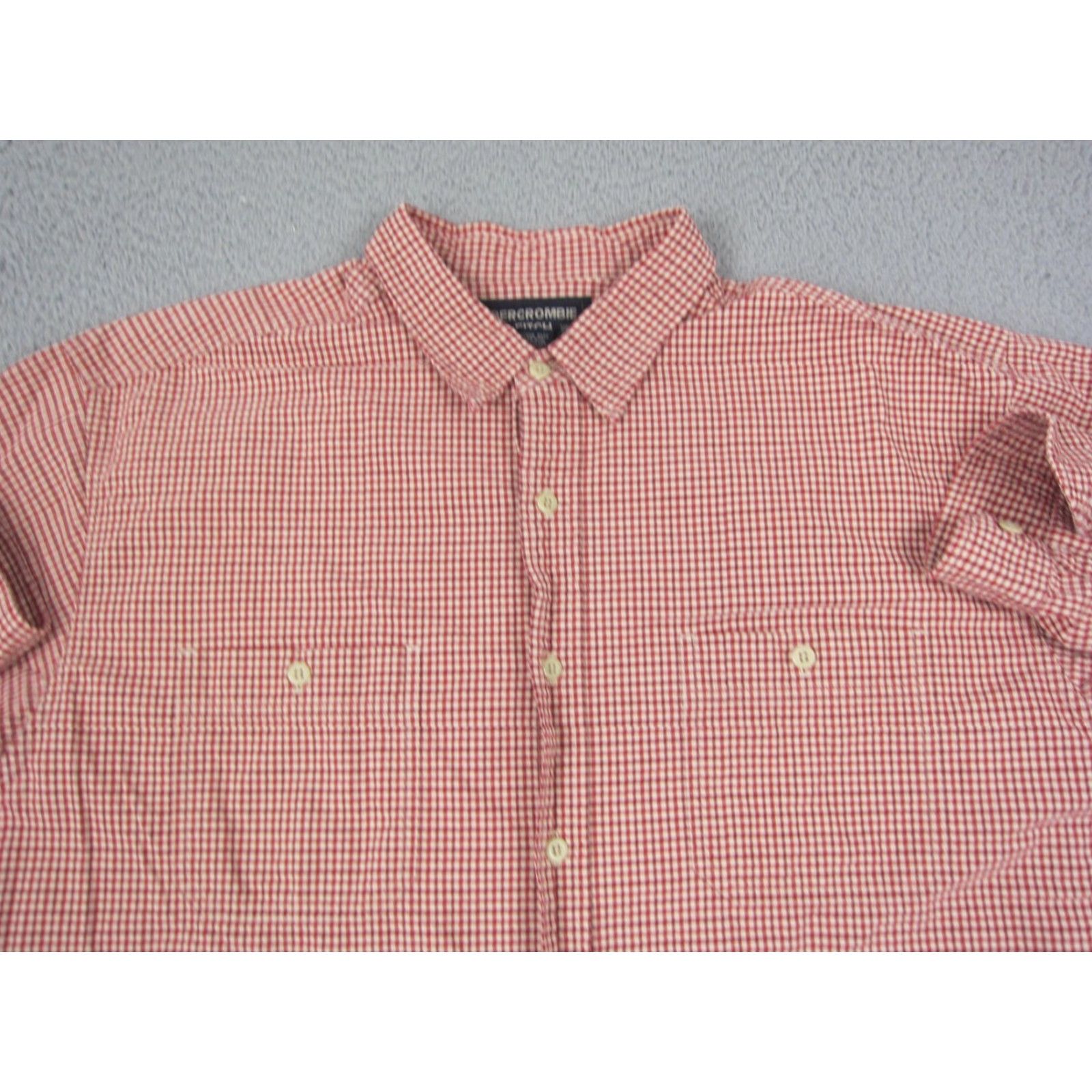 Abercrombie & Fitch Abercrombie & Fitch Shirt XL Orange Gingham Button-Up Mens Vintage No? Size US XL / EU 56 / 4 - 3 Thumbnail