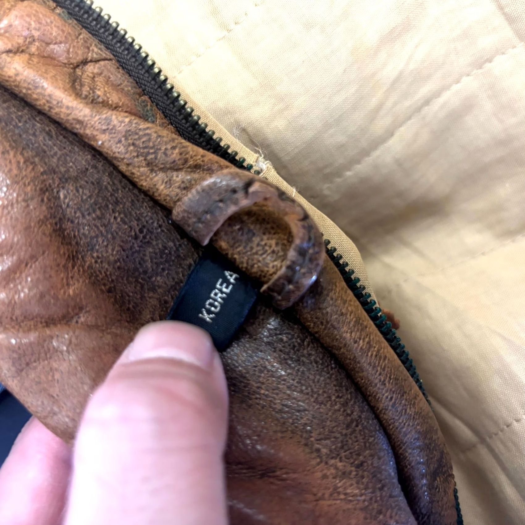 Vintage VINTAGE Zenia Jacket Men’s 8 Brown Leather Full-Zip Western Lined City Outdoor Retro Size M / US 6-8 / IT 42-44 - 6 Thumbnail
