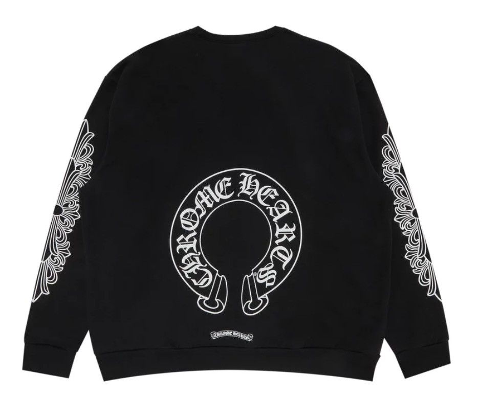 Chrome Hearts Chrome Hearts Horseshoe Logo Crewneck Sweatshirt Size US M / EU 48-50 / 2 - 2 Thumbnail