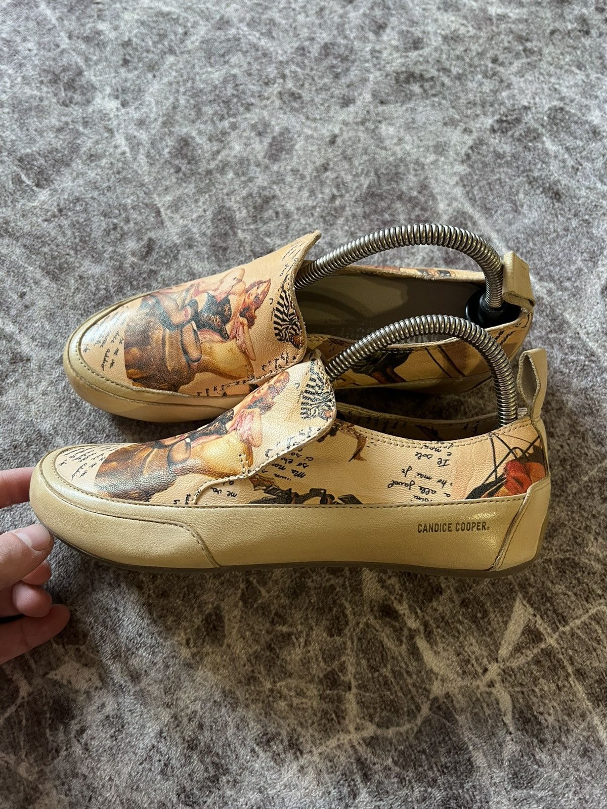 Other CANDICE COOPER HIGH TOP LEATHER SNEAKERS BEIGE Size 37 Size US 7 / IT 37 - 3 Thumbnail