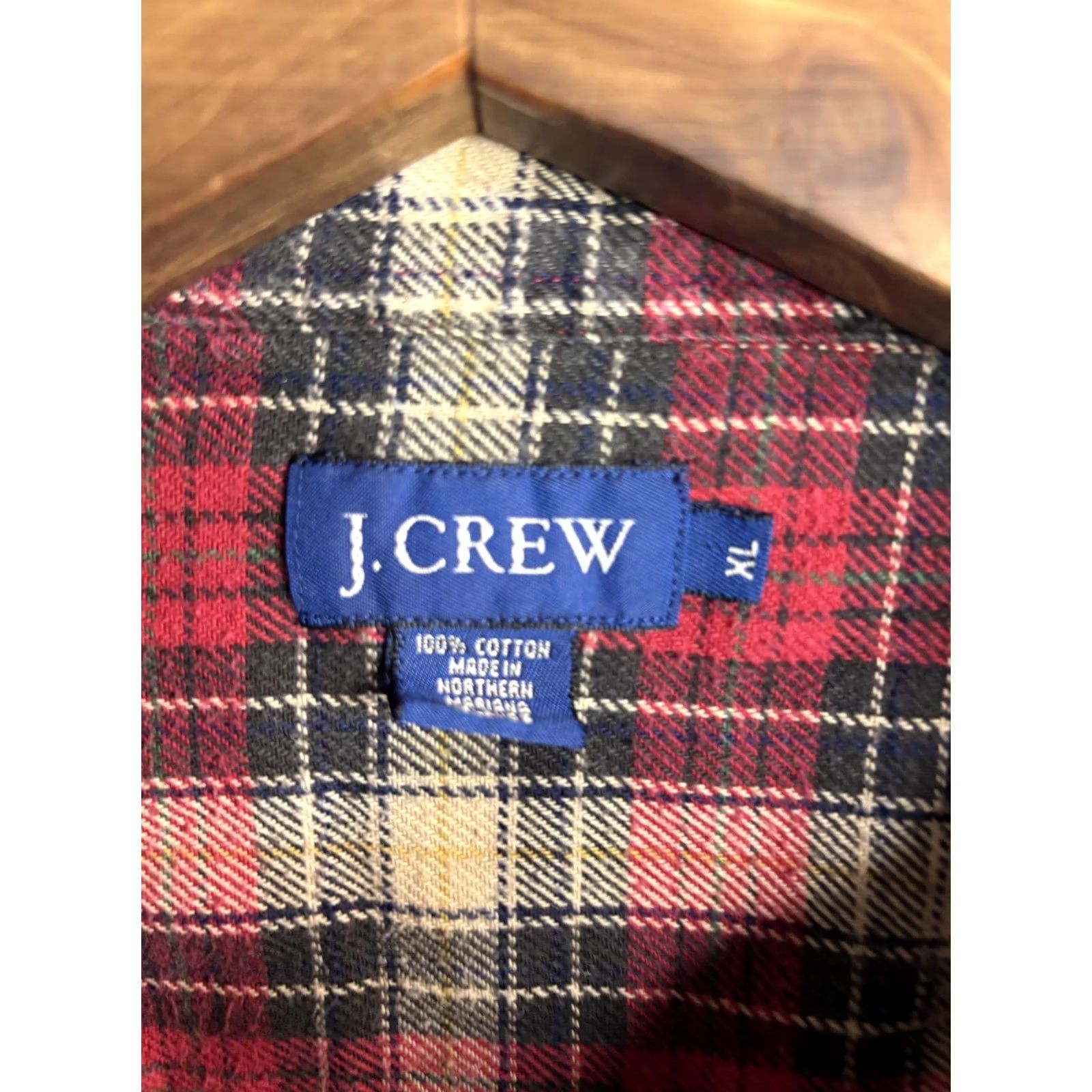 J.Crew J.Crew Shirt Mens XL Red Plaid Flannel Button Front Long Sleeve Cotton Casual Size US XL / EU 56 / 4 - 3 Thumbnail
