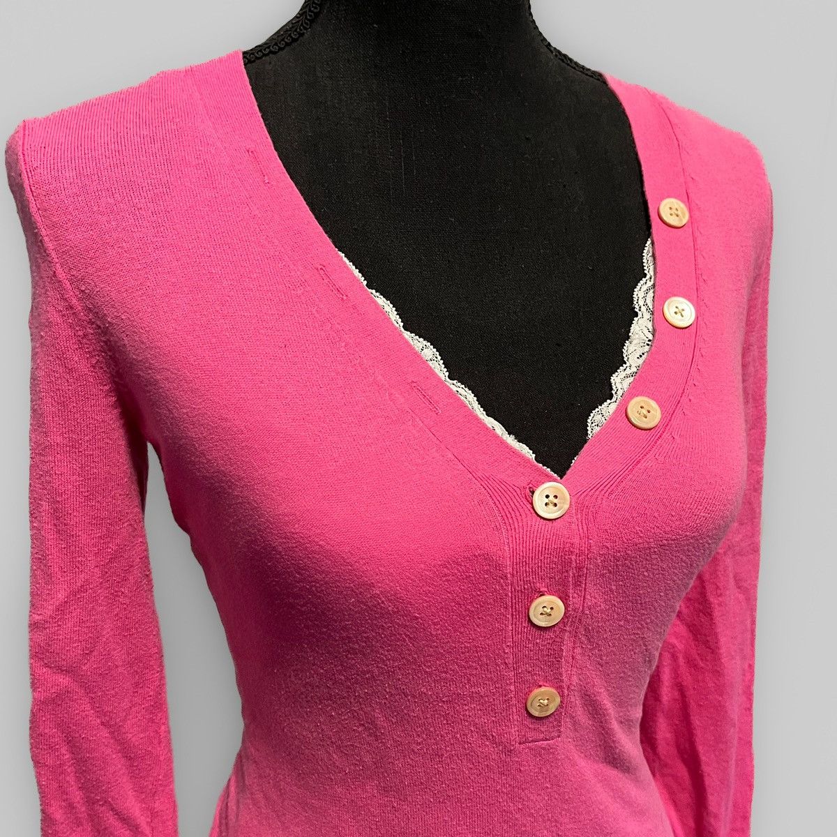 Gap Pink Silk Cotton Gap Y2K Button Up Size XS / US 0-2 / IT 36-38 - 2 Thumbnail
