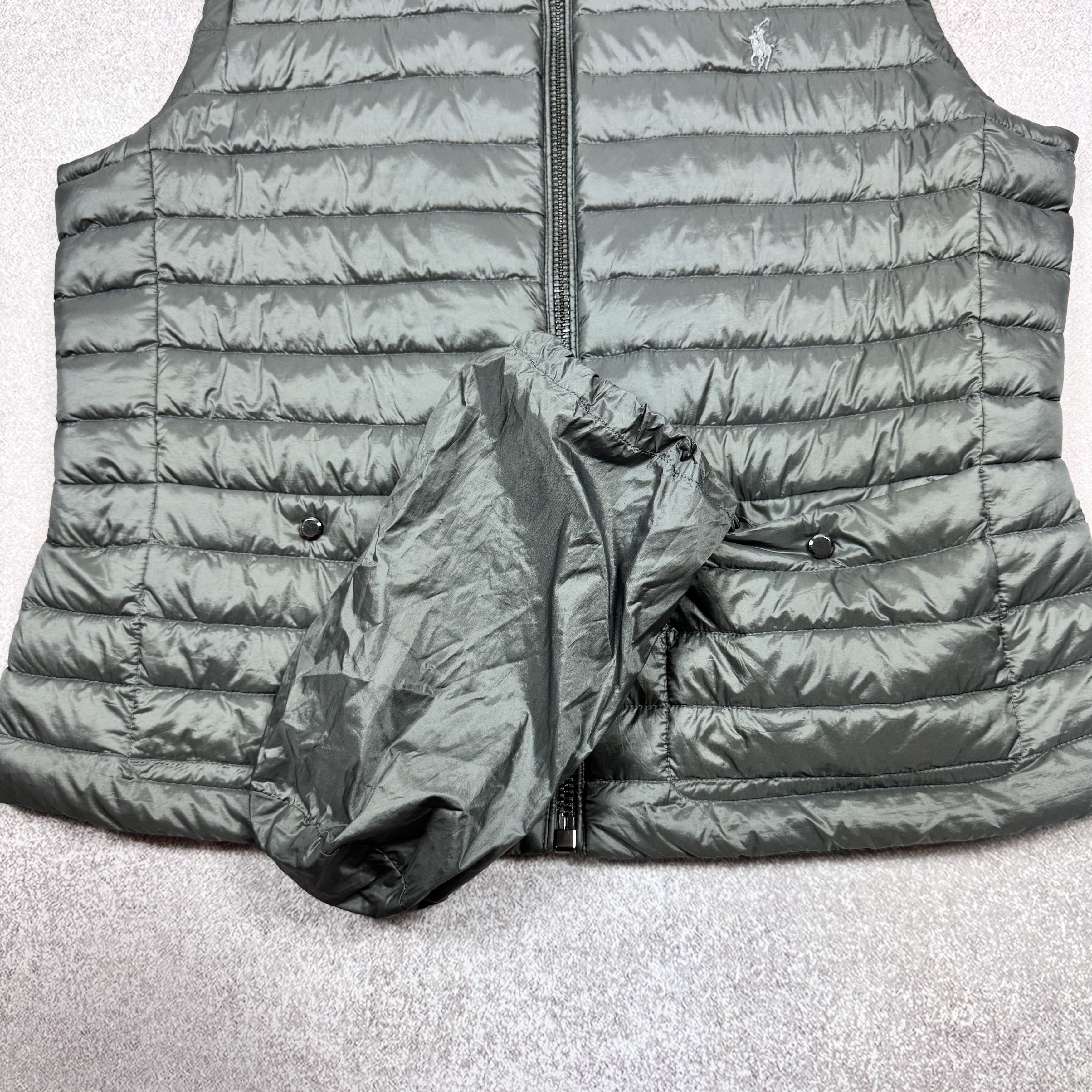 Polo Ralph Lauren Women`s Polo Ralph Lauren Gray Nylon Puffer Vest Size L Size L / US 10 / IT 46 - 6 Thumbnail