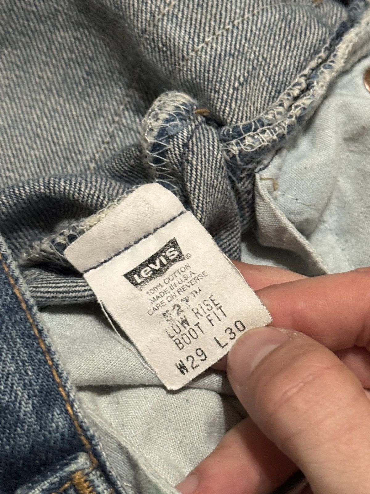 Levi's Vintage Clothing Levis 527 Button Fly Low Rise Bootcut 29x27 Denim Jeans Size US 29 - 5 Thumbnail