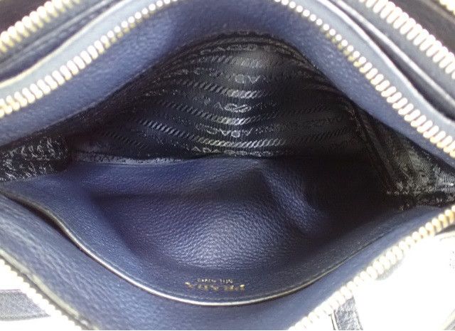 Prada Prada Double Zip Baltico Vitello Phenix Leather Crossbody Size ONE SIZE - 8 Thumbnail