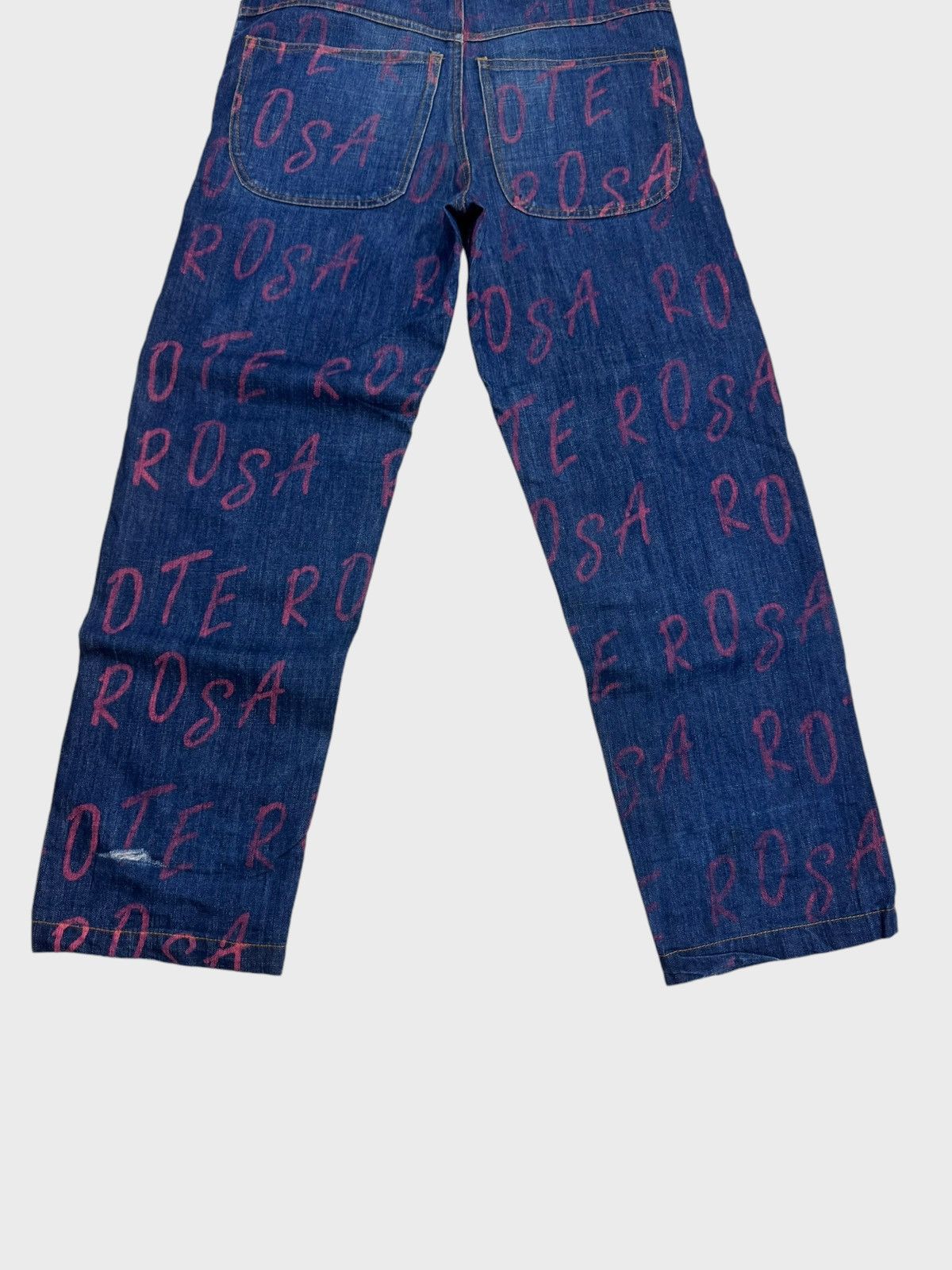 Japanese Brand ROTE ROSA All Print Distressted Denim Jeans Size US 32 / EU 48 - 12 Thumbnail