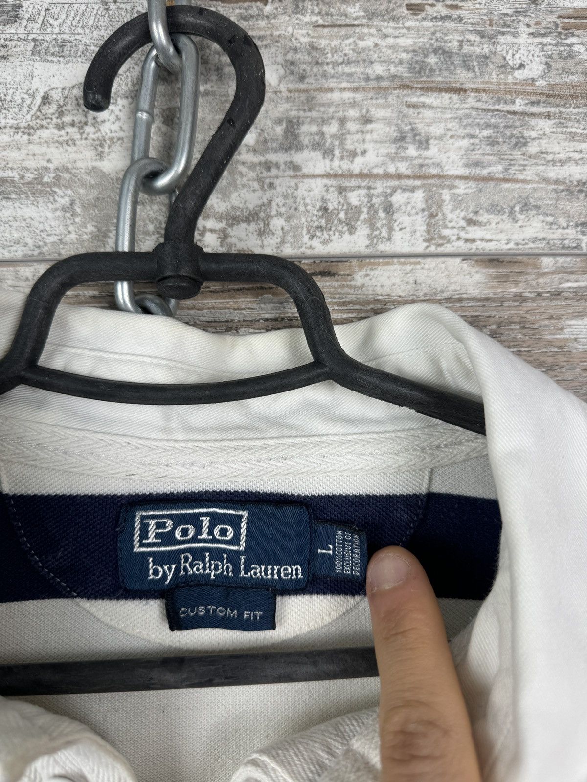 Polo Ralph Lauren × Vintage Mens Vintage Polo Ralph Lauren Polos rugby T-shirt stripes Size US L / EU 52-54 / 3 - 8 Thumbnail