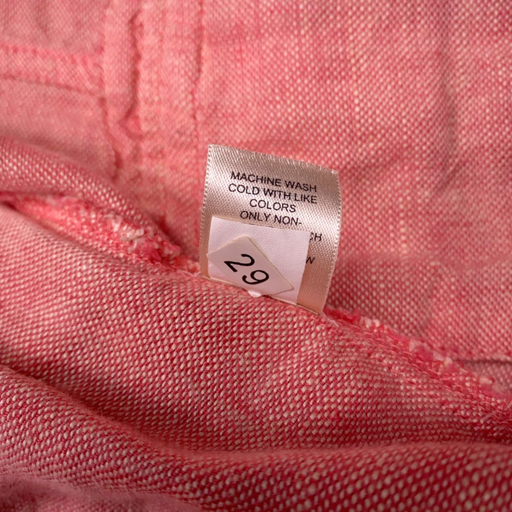 J. Jill J. Jill Jacket Shacket Denim Linen 2XS Red Women Regular Long Sleeve Button Pockets Modern Vintage? Size XXS / US 00 / IT 34 - 6 Thumbnail